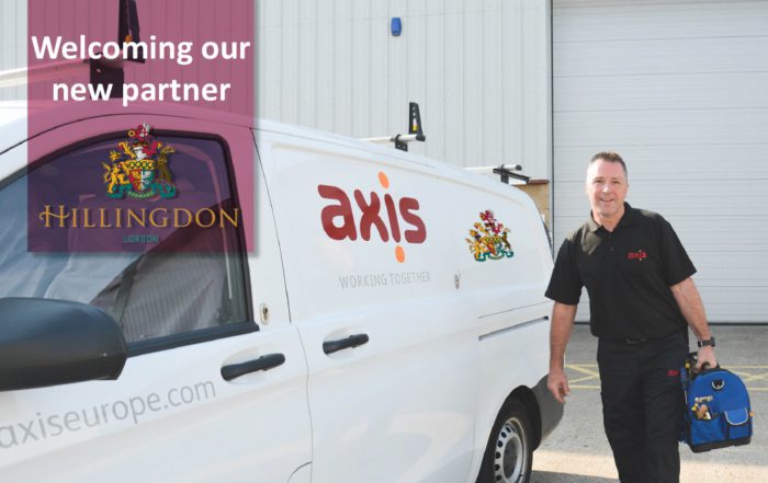 Axis person stood beside van welcoming new partner Hillingdon Council