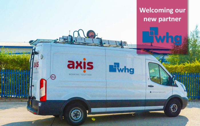 Axis van with WHG client logo announcing new contract win