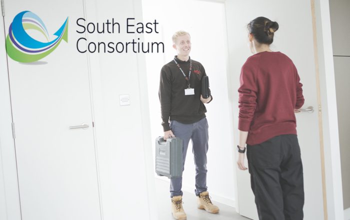 Axis operative being welcomed into a property by south east consortium property resident