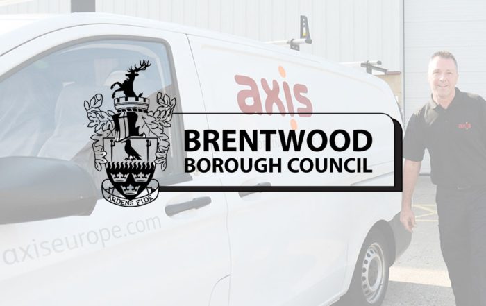 Axis Repairs and maintenance operative stands beside a van to announce new contract win with Brentwood council