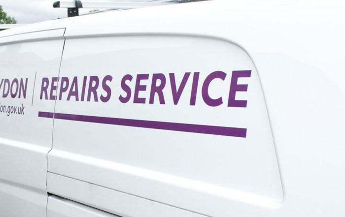 Axis repairs service van for Croydon void property repairs