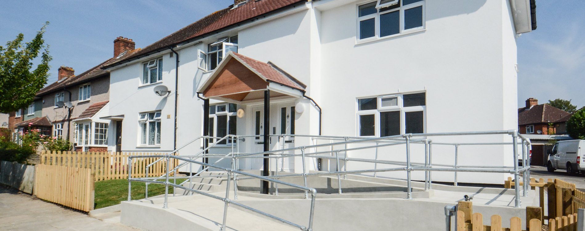 Conversions applied to a residential property to allow for disabled access via a ramp