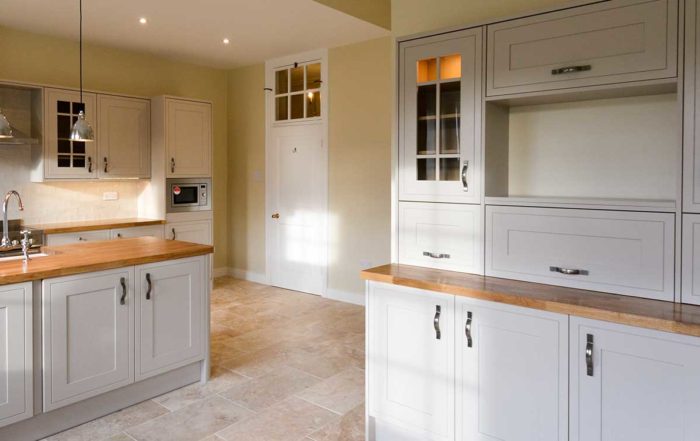 Large open plan kitchen installed as part of refurbishment works