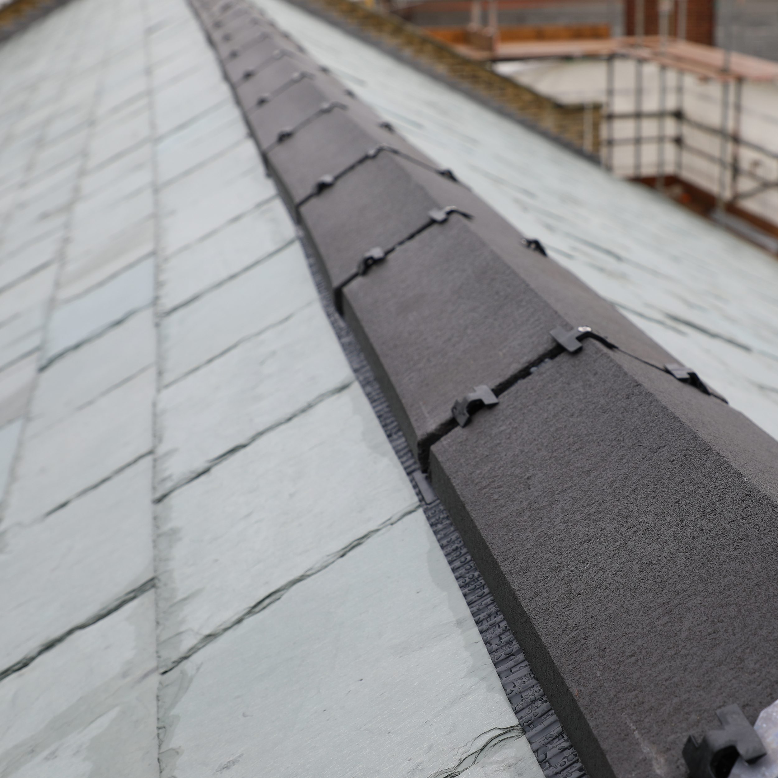 Bromley town hall roof showing the recent roofing works carried out by axis