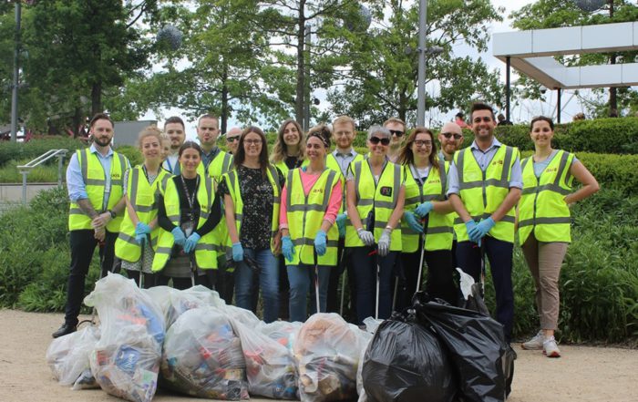 Axis volunteers at the British spring clean