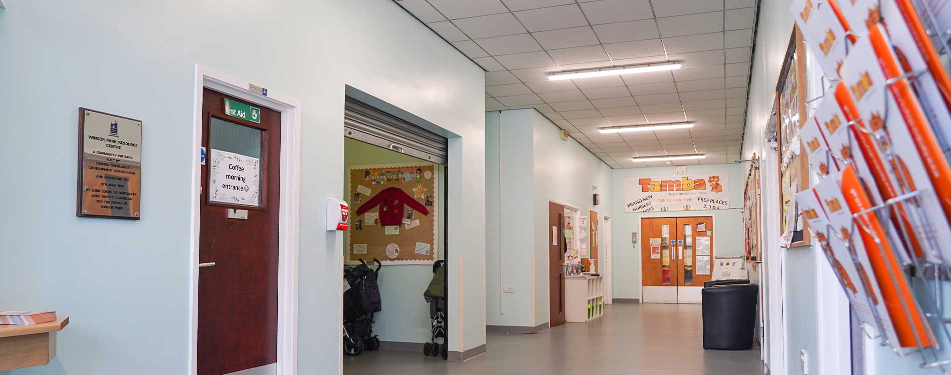 Winsor Park community centre hallway