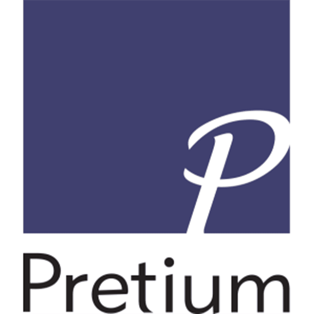 Purple block with a p outline in white on the bottom right corner. Black text below.