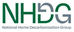 NHDG in green and grey colours. Smaller text below.