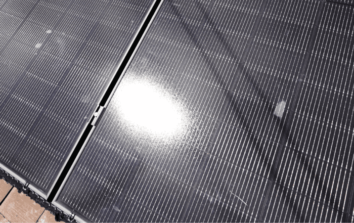 Solar panels on roof