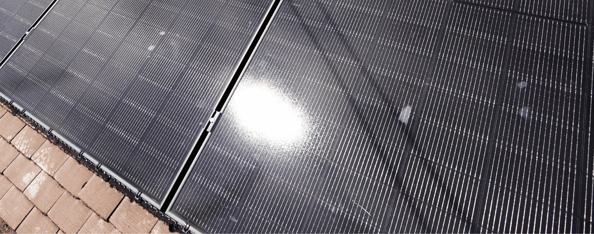 Solar panels on roof