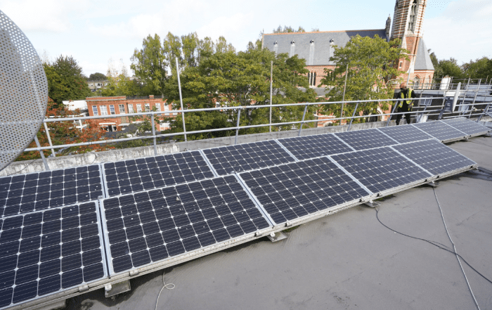 Solar PV panels on rooftop