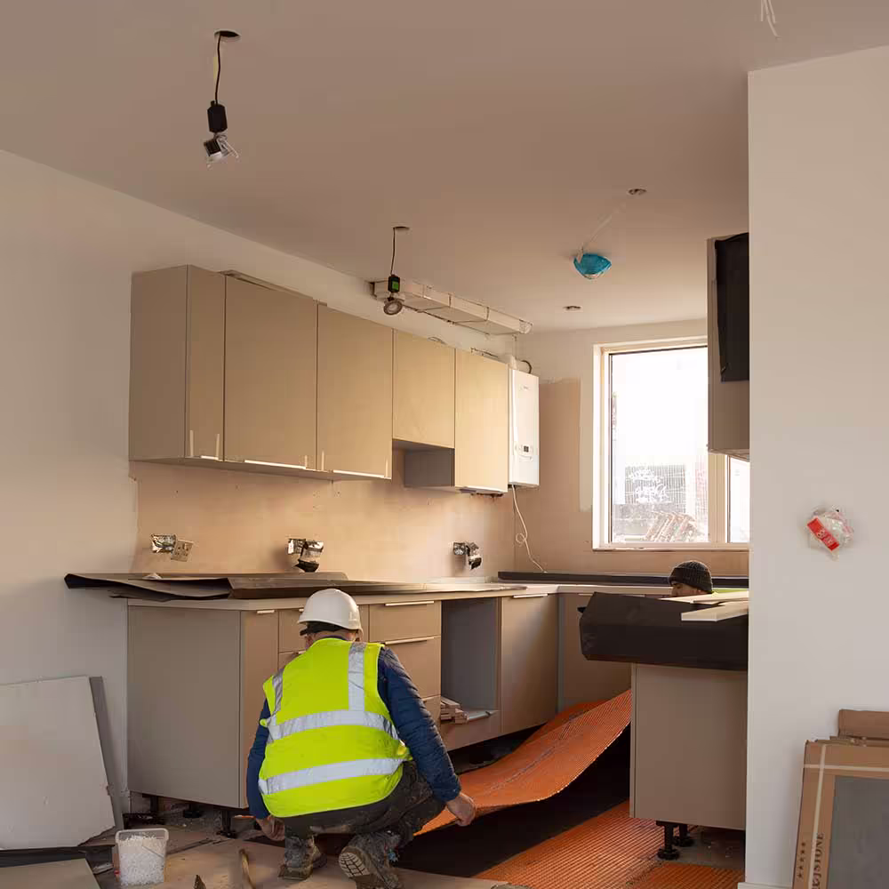 Aerial image showing the layout and completion progress of a large-scale new-build housing project.