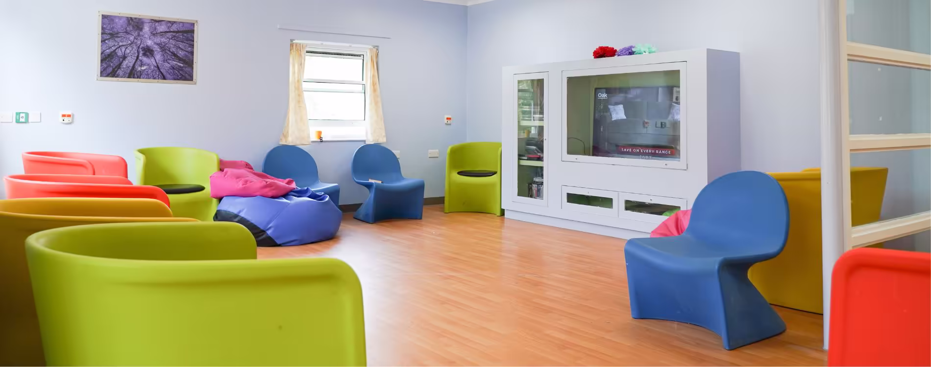 Exterior of an NHS healthcare facility undergoing repair and refurbishment works to improve patient environments.