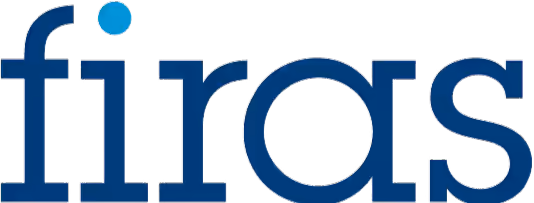 The Firas logo, written in lowercase blue text with a light blue dot over the letter i.